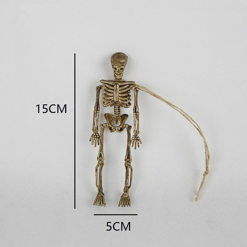 Intéressant Squelette De Noël Prop En Plastique Réaliste Os Humains Crâne Figurine pour Horreur Halloween Party Décoration 210408