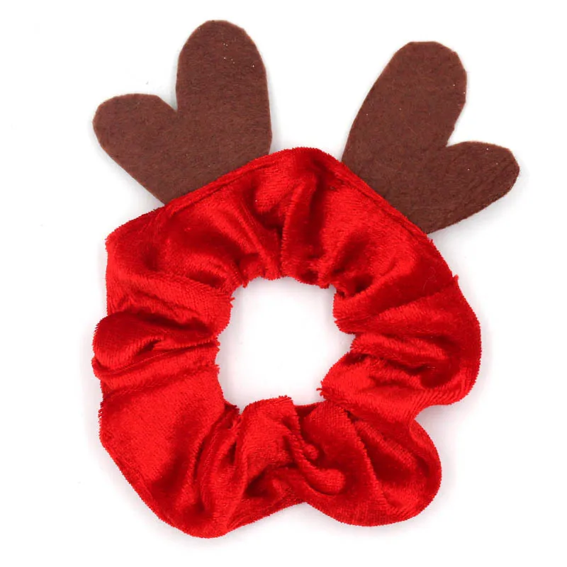Noël beauté Élastiques peluches Père Noël Elk Porc Intestin Cheveux Accessoires