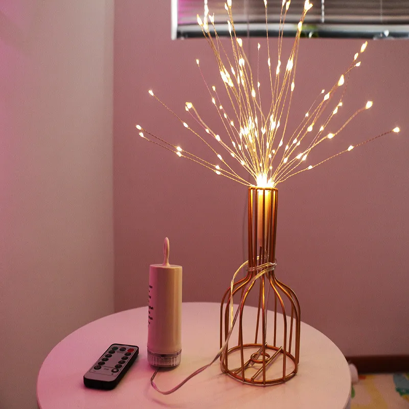 90-200 LED wiszące Starburst String Fairy DIY Firework Christmas Light