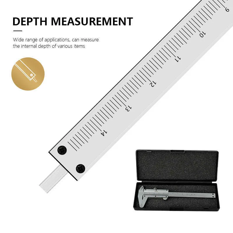 Xcan Calipers Vernier Caliper 0-100mm 정밀 0.02mm 스테인레스 스틸 게이지 측정 악기 도구 210810