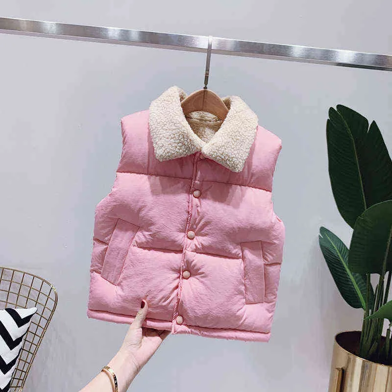 Autunno inverno Bambini Gilet Ragazzi Ragazze Più Velluto Gilet spesso Capispalla senza maniche Abbigliamento moda Bambini Giacche calde Gilet 211203