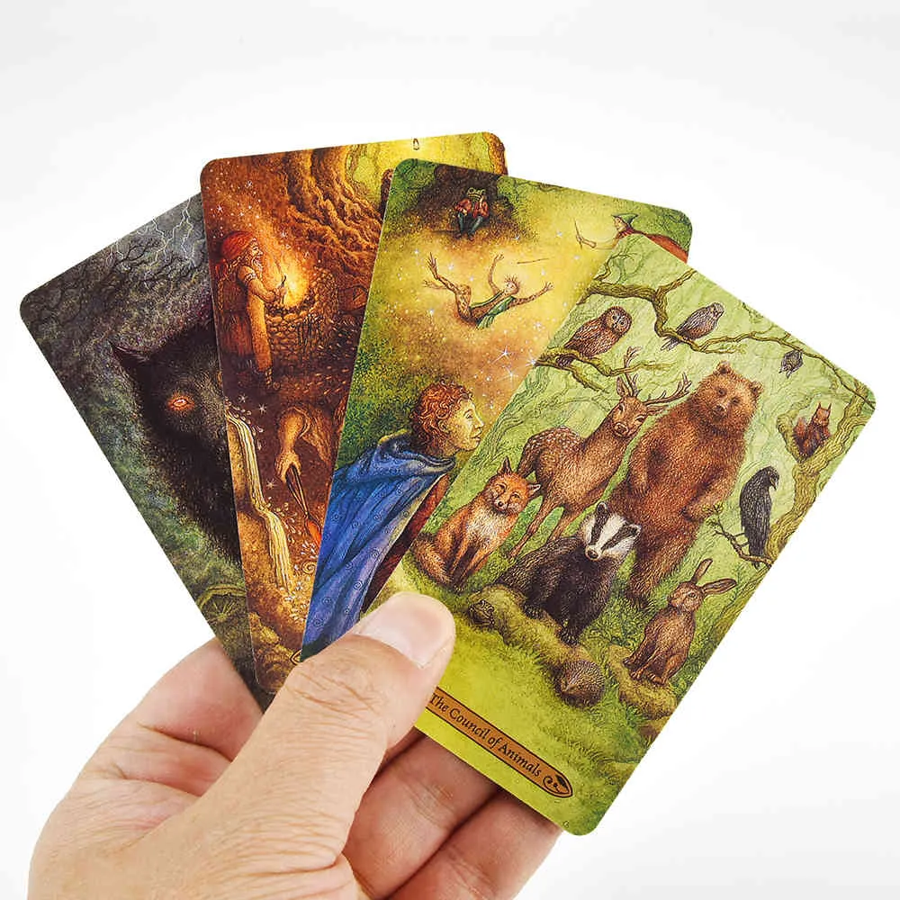 Forêt d'enchantement Tarot Jeu de 78 cartes avec guide électronique Lecture divinatoire Amour Lune Près de moi Débutants