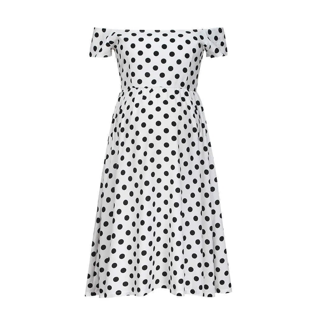 Mode Frauen Kleid Schwangere Mutterschaft Kleider Dot Print Off Schulter Schwangerschaft Kleidung Sexy Femme Stillkleid Vestidos Q0713