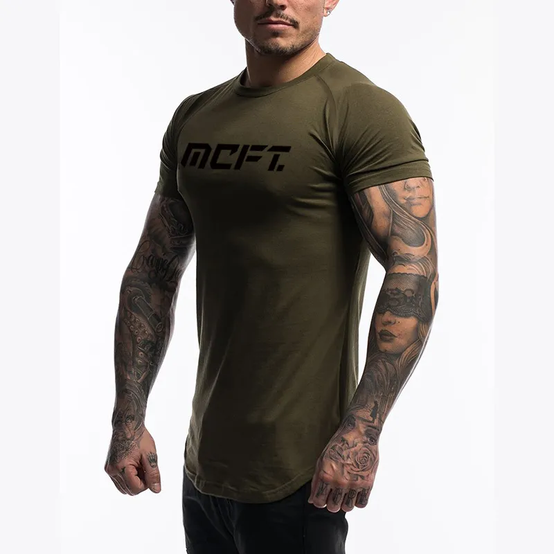 T-shirt manica corta da uomo stile di vita di marca T-shirt da allenamento in palestra ad asciugatura rapida T-shirt da bodybuilding T-shirt da fitness Homme 210421