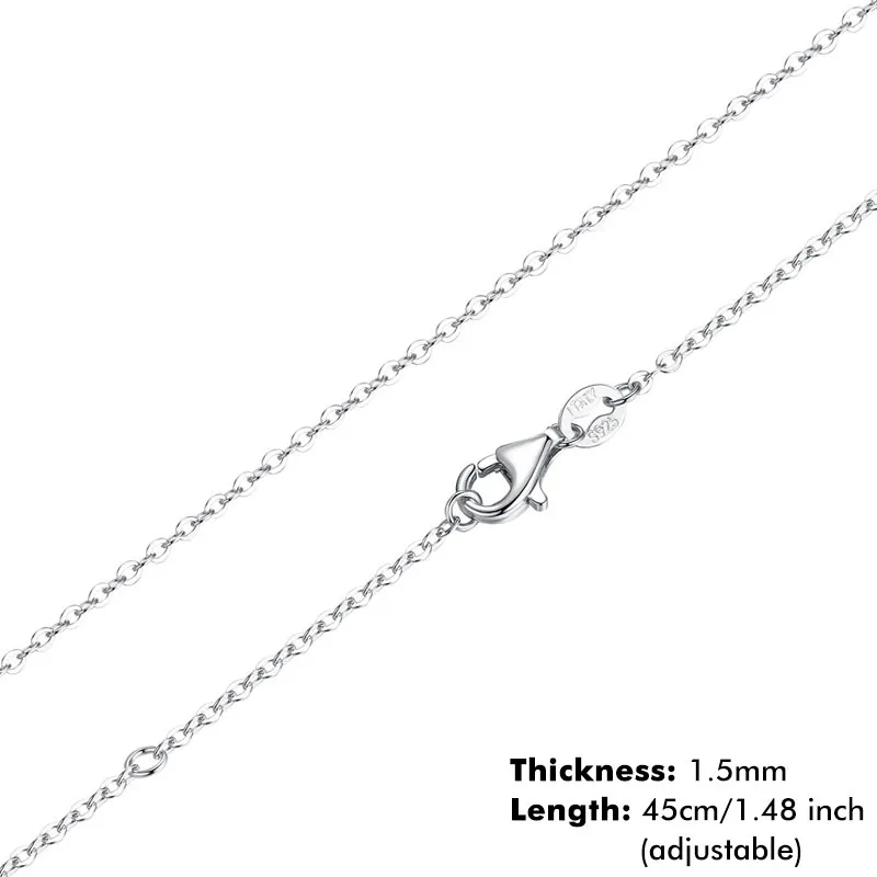 Klasyczny podstawowy łańcuch srebrny homar srebrny zapięcie regulowane naszyjnik łańcuch mody biżuterii dla kobiet