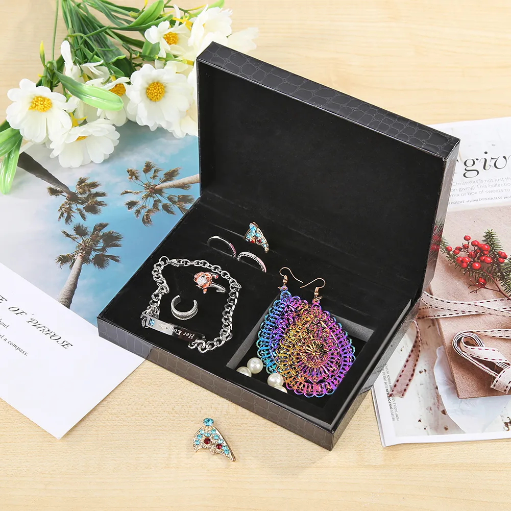 Boîte à bijoux en résine papillon pour peinture diamant de forme spéciale, conteneurs de rangement décoratifs de bureau, étui organisateur #38