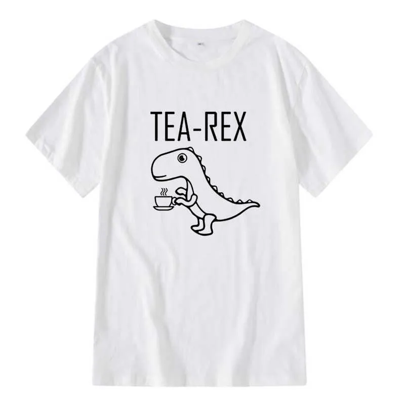 XIN YI Herren-T-Shirt, hohe Qualität, 100 % Baumwolle, kurze Ärmel, lustiger Dinosaurier-Druck, lässig, locker, Herren-T-Shirt, O-Ausschnitt, männlich, T-Shirt 210706