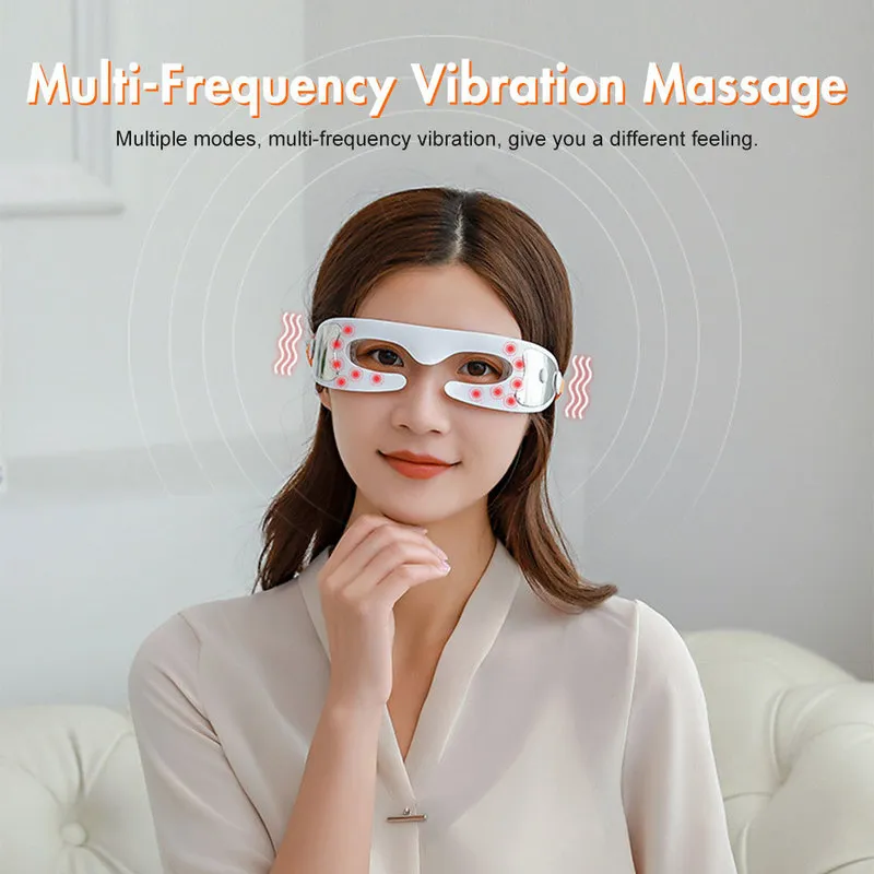 3D LED Ljusterapi Ögonmask Massager Uppvärmning SPA Vibration LED Ansiktsmask Ögonpåse Rynkorborttagning Trötthetslindring Skönhetsanordning 220309