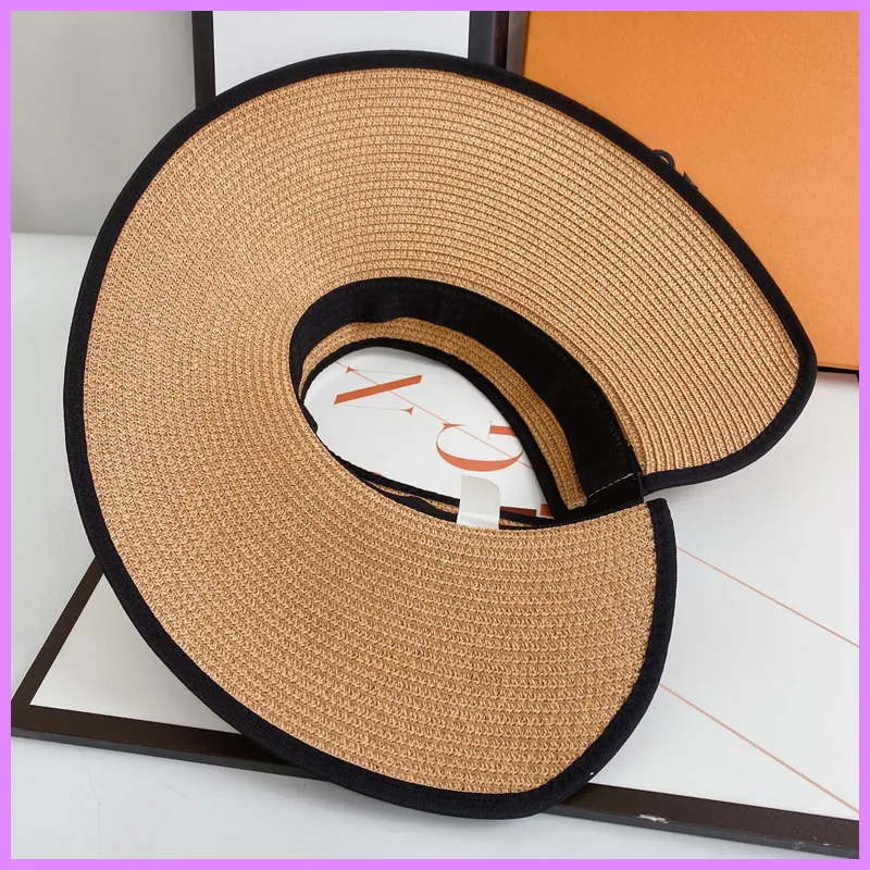 NUEVAS mujeres Street Brimmed Straw Hat Visor de moda Diseñador Casquette Womens Top Sombreros vacíos Gorras Mens Summer Bucket Hat Cap Wholesale D222223F