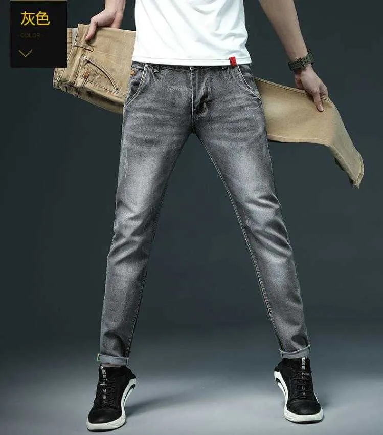 Batmo arrival high quality elastic slim jeans men ,men's skiny ,grey men,plus-size 28-40 Y809 210716