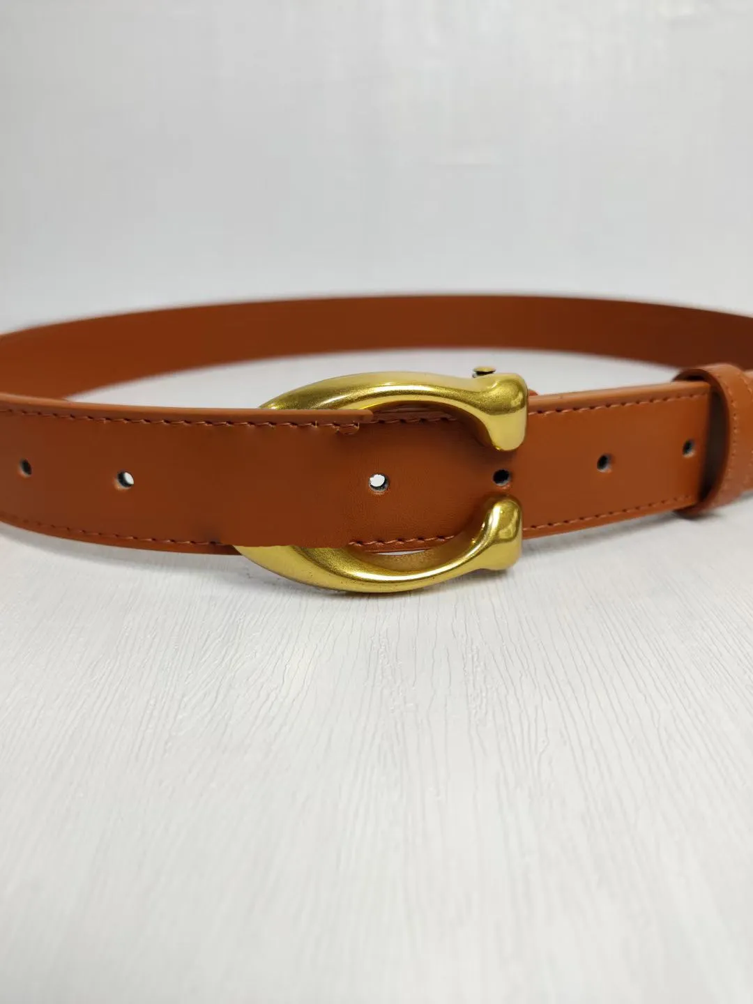 Designer Women Belt leathers 3 0cm wide C buckle Genuine Leather womens belts as birthday gift299f