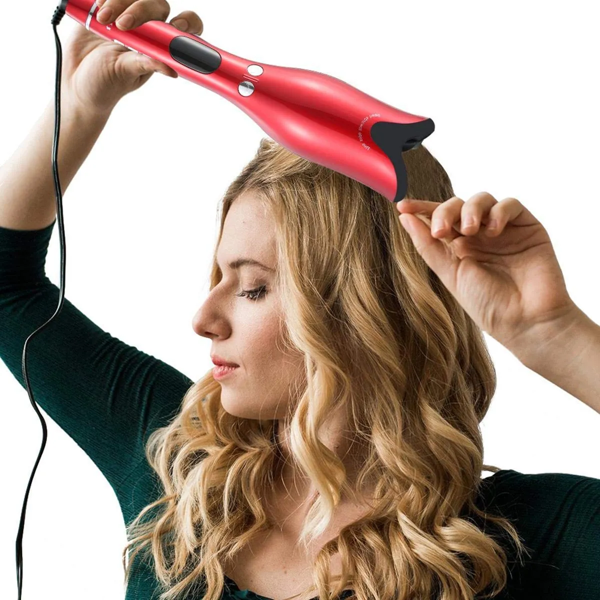 Multifunctionele LCD Automatische Haarkruller Spin N Curl 1 Inch Iron Curling Air Wand Styling Salon Tool Toermalijn Keramische Verwarming4668812