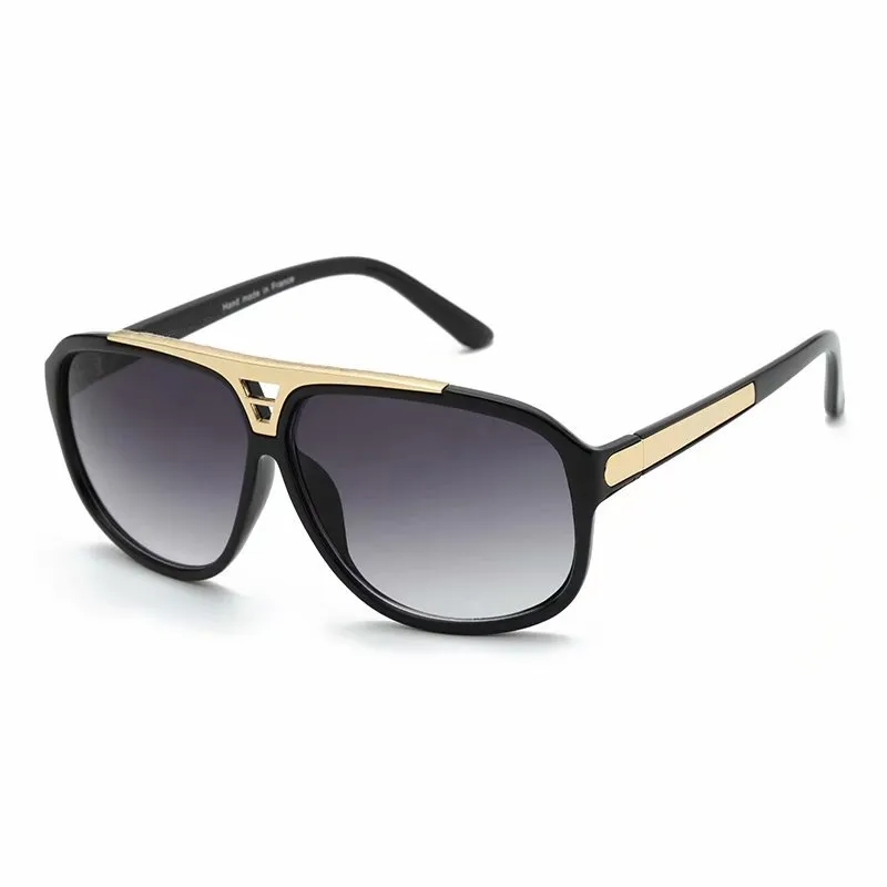 1 pçs moda redonda óculos de sol óculos designer marca preto metal quadro escuro 50mm lentes de vidro para mulheres dos homens melhor b200o