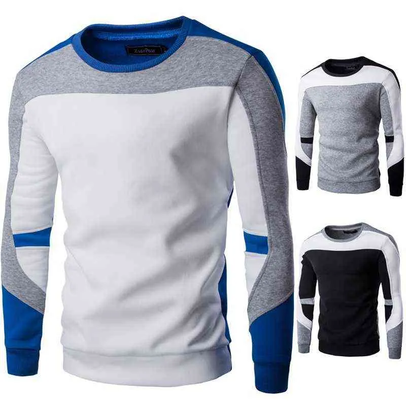 ZOGAA primavera Otoño Invierno pulóver hombres marca ropa Jersey punto suéter Casual rayas Pull Slim Fit s 211221