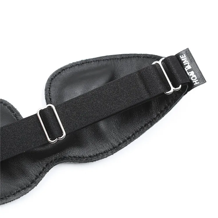 Genuine Leather Bdsm Bondage Restraints Womens Fetish Mask Blindfold for Couples Accessories Set Games 2106186695033