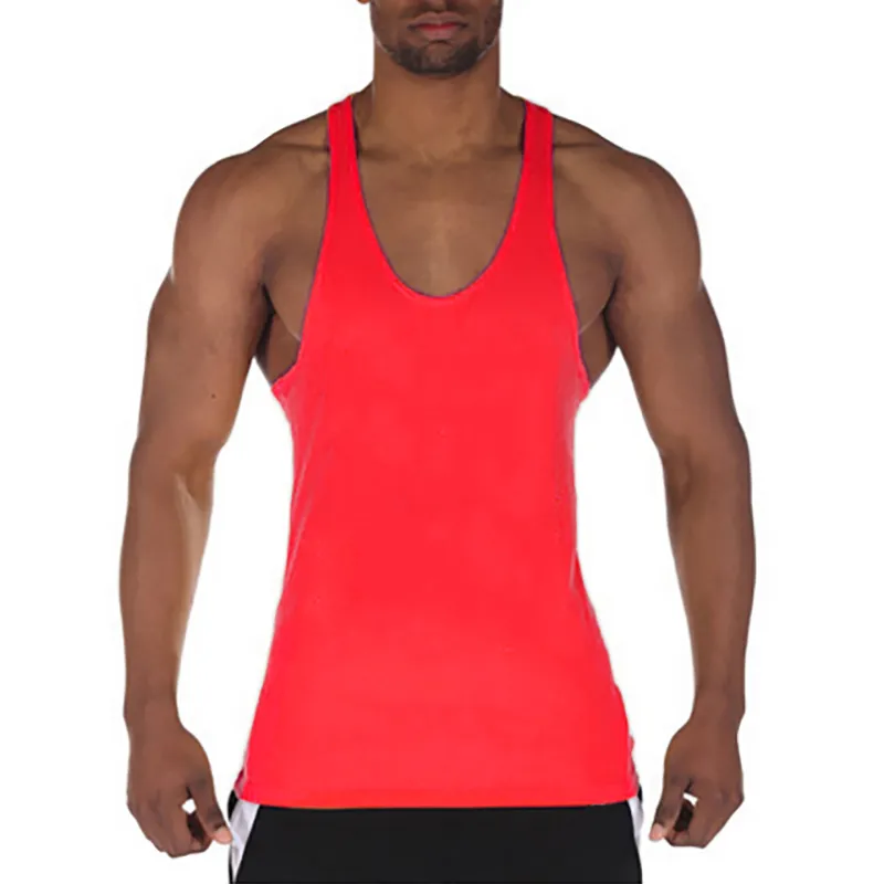 Muscleguys Gyms Vest Bodybuilding Vêtements Fitness Hommes Solide Musculation Stringer Débardeurs Blanc Sans Manches Hommes Undershirt 210421