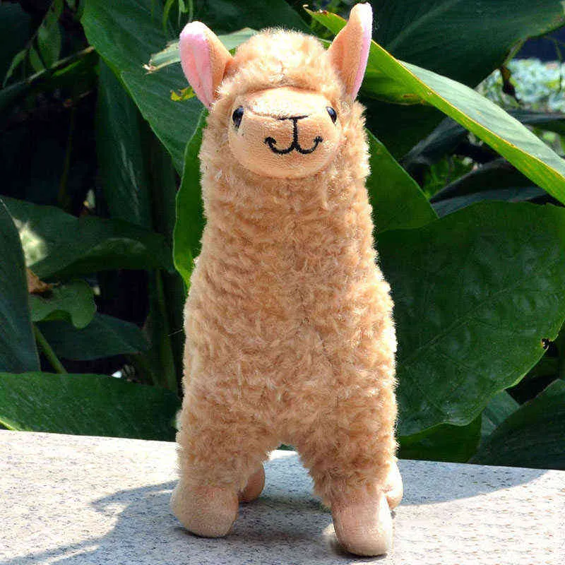 23 cm alpaca llama knuffels voor kinderen schattige gevulde dier poppen zachte kinderen speelgoed cadeau kinderen kamer decor y211119