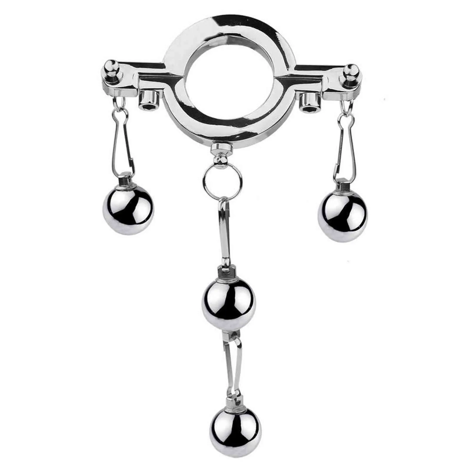 NXYCockrings Drop Ball Penis Ring Metal Weight Hanger l'ingrandimento della barella Extender Cock Chastity Device YS0437 1124