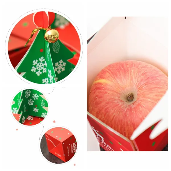 Confezione regalo di Natale Bambini Caramelle Mela Con Campana Scatole Confezione Albero di Natale Alce Modello Regali Avvolgere Decorazioni feste Ornamento BH4869 TYJ