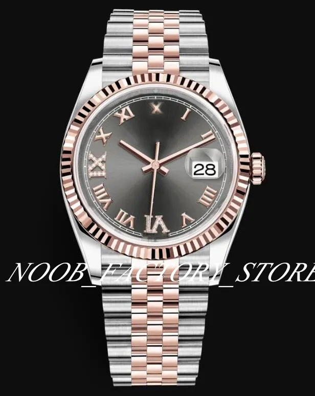 7 моделей Заводские часы Модель Дата 36 мм Двухцветное розовое золото Стальной ремешок 2813 Автоматический календарь Мужские подарочные часы Оригинал 272E