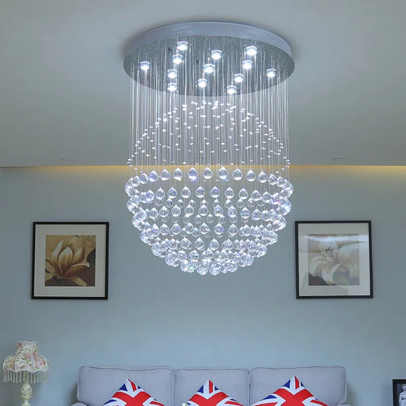 New Modern LED K9 Ball Crystal Chandeliers Crystal Pendant Light chandelier lights Chandelier Clear Ball Ceiling Light301w