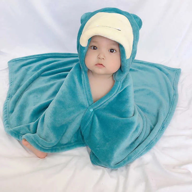 Asciugamano neonato a forma carina, accappatoio con cappuccio, morbida coperta neonato, Toalla baby s 210728