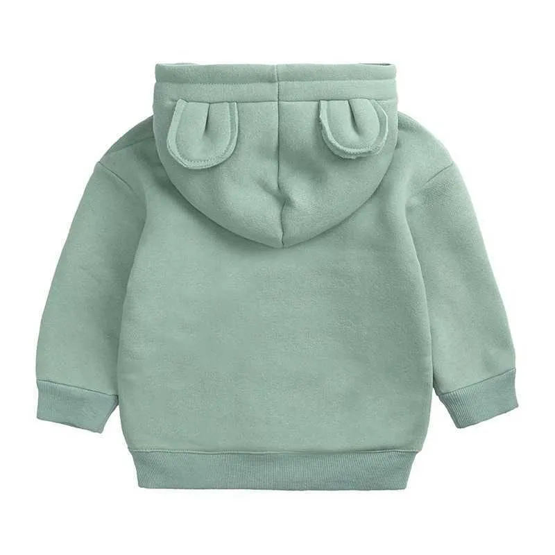 Baby Kinder Hoodies für Mädchen Kinder Jungen Warme Kleidung Hoodie Frühling Plus Samt Cartoon Tops Sweatshirts Kleidung 211110