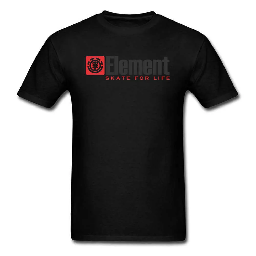 Europe -Element Tees for Men Company Summer Fall Crew Neck Cotton Fabric Short Sleeve T-Shirt Custom Tops Shirts -Element black