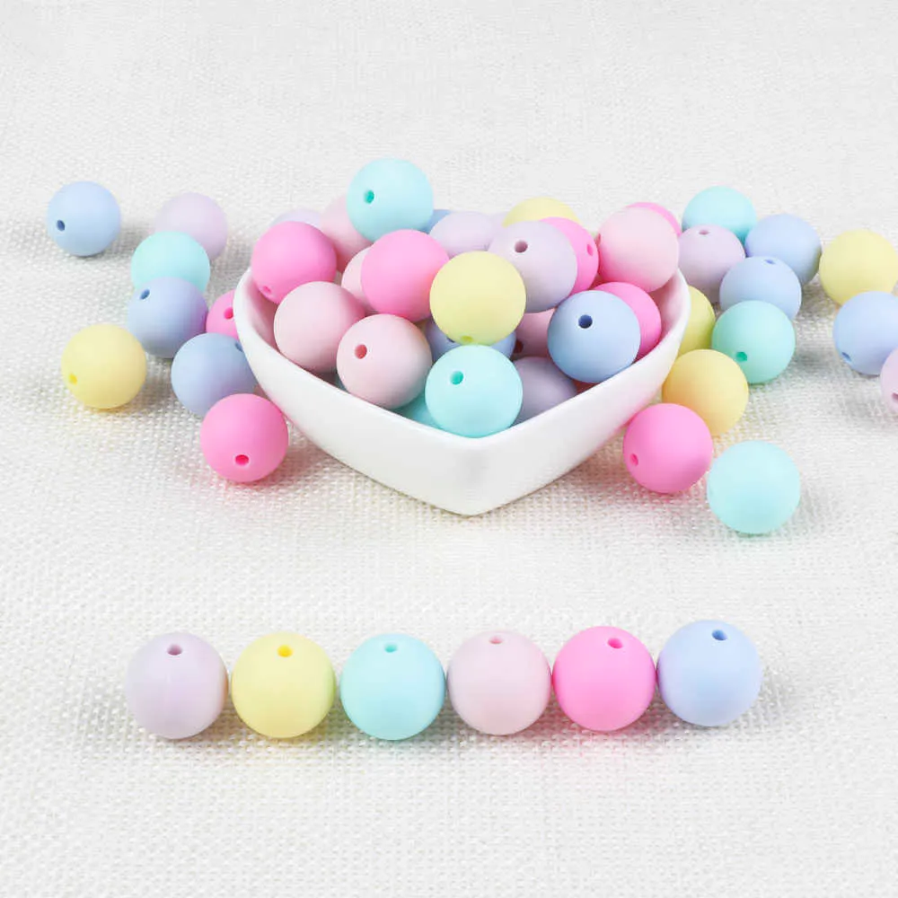 Joepeada lots 12mm Round Silicone Teething Beads Food Grade Rodents For DIY Baby Necklace Teether 2109093534724