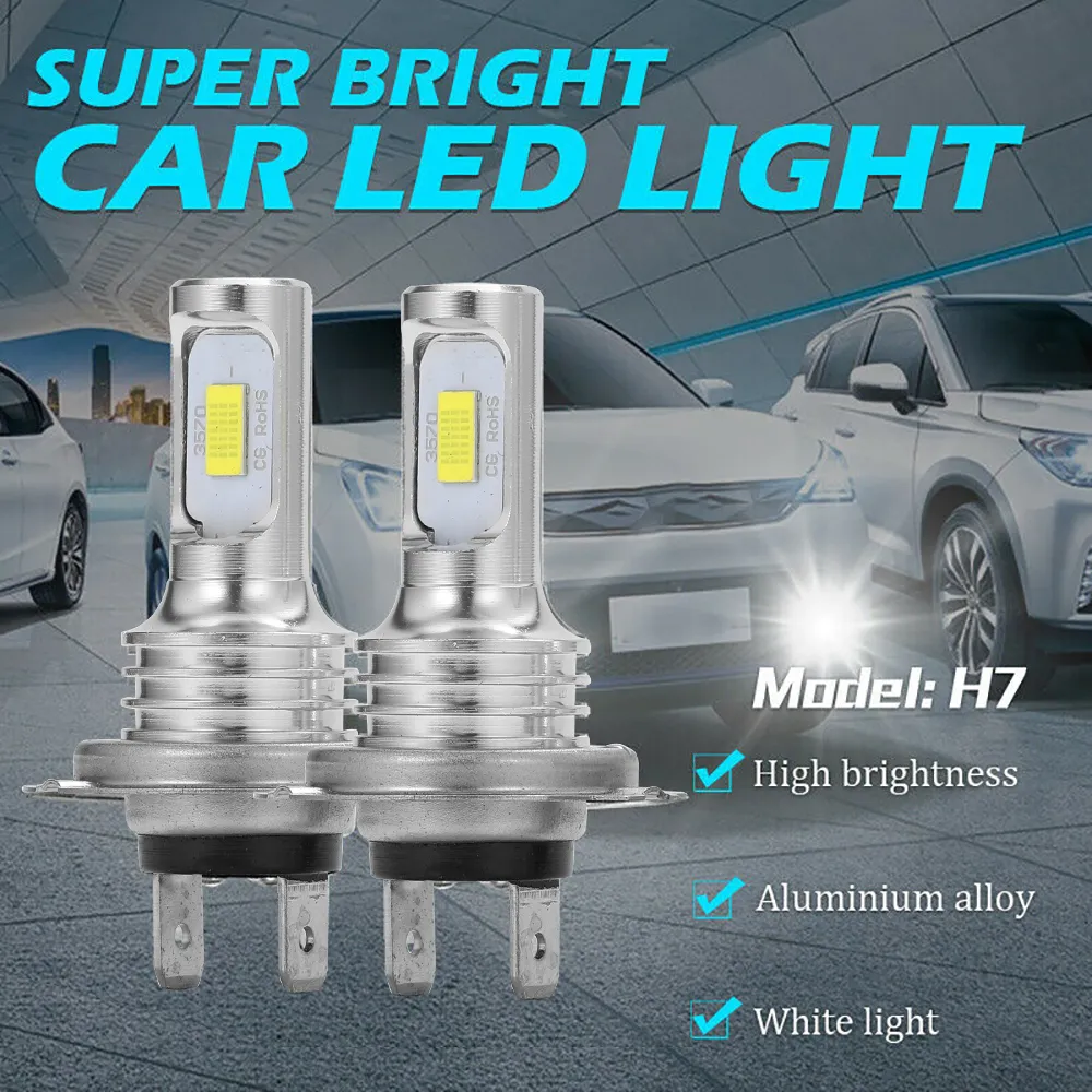 Ampoule de phare de voiture LED H4 H7 H11 H16, Kit de faisceau 12V 80W, antibrouillard de voiture haute puissance 6000K, 12000LM
