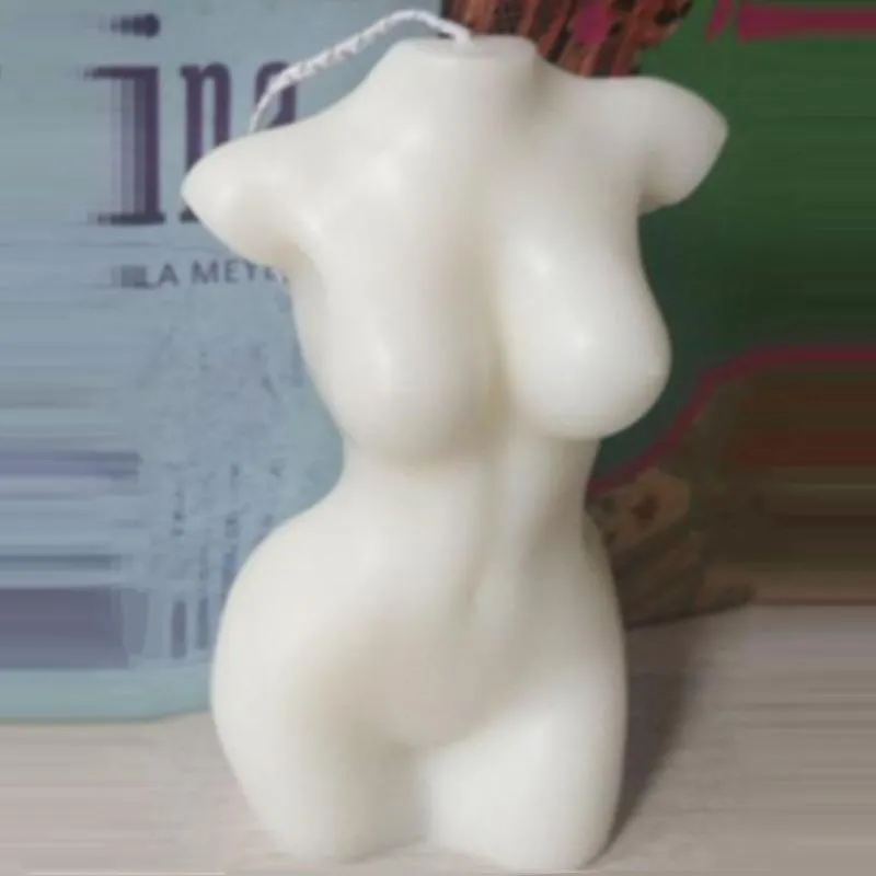 Ljus europeisk stil kvinnlig kroppsljusvaxmodell som gör konstnärlig form hemdekoration a2145276i