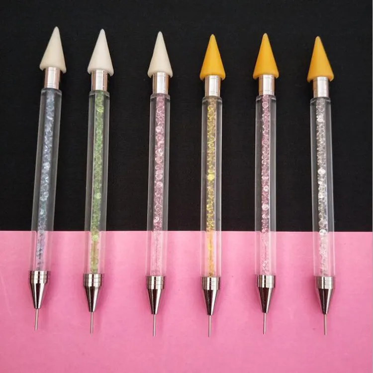 Bead Making Tools Double-end Dotting Pen Crystal Beads Handle Rhinestone Studs Picker Wax Pencil Manicure Nail Art