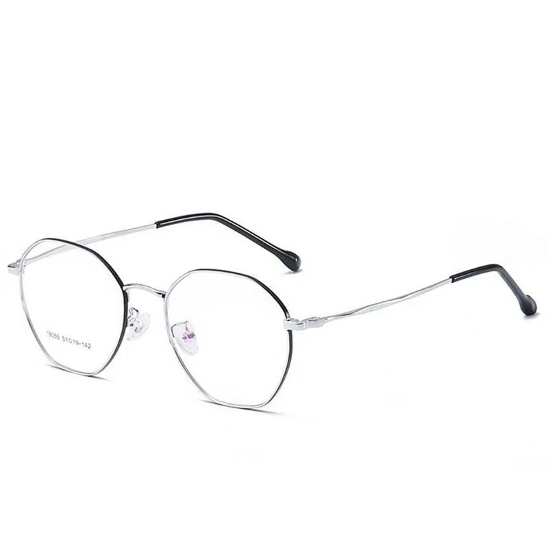 -0 5 -0 75 bis -4 0 Edelstahl kurzsichtiger Gläser Frauen Männer Metall Polygon verschreibungspflichtige Brille 1 0 1 5 4 0 Sonnenbrille 3120