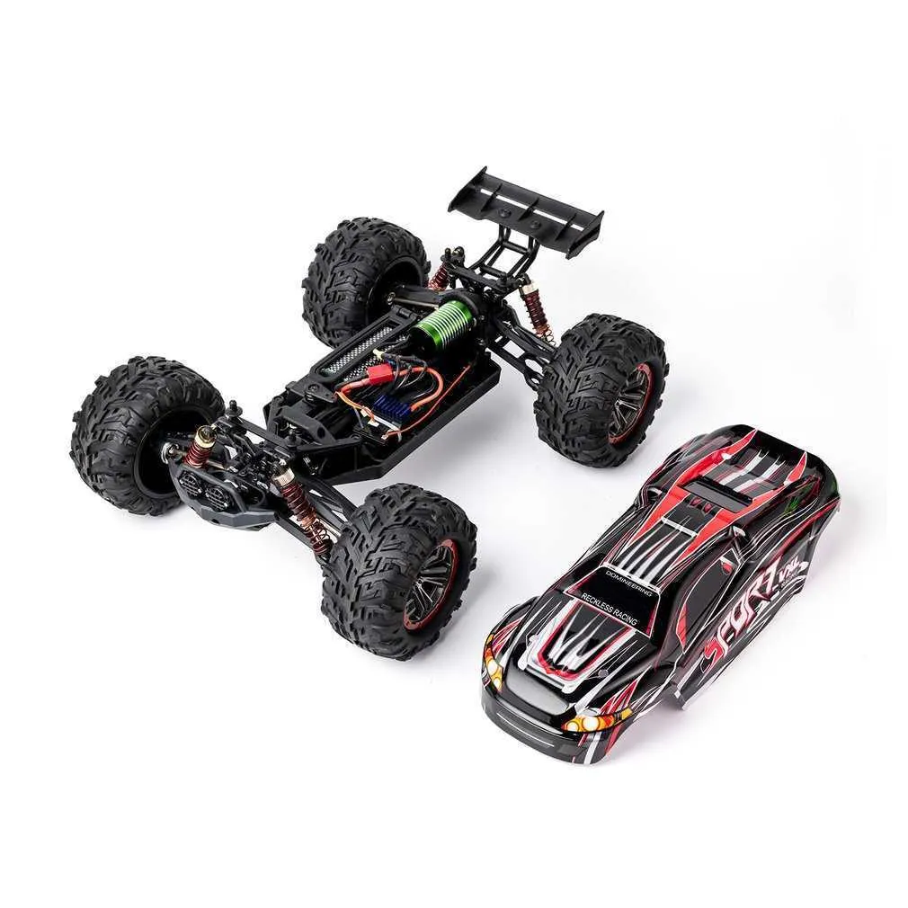 Escala 1/10, 2.4ghz, 4wd, 60 km/h, alta velocidade, rc, rodas grandes, off-road, rock, caminhão de corrida, elétrico, controle remoto, modelo de carro, brinquedo q07261836553