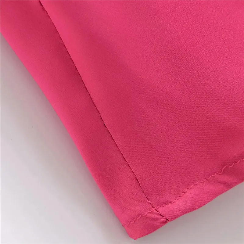 Abito lungo in raso con canotta rosa rossa Abito estivo senza schienale da donna Abiti da festa sexy da donna senza maniche Midi 210519