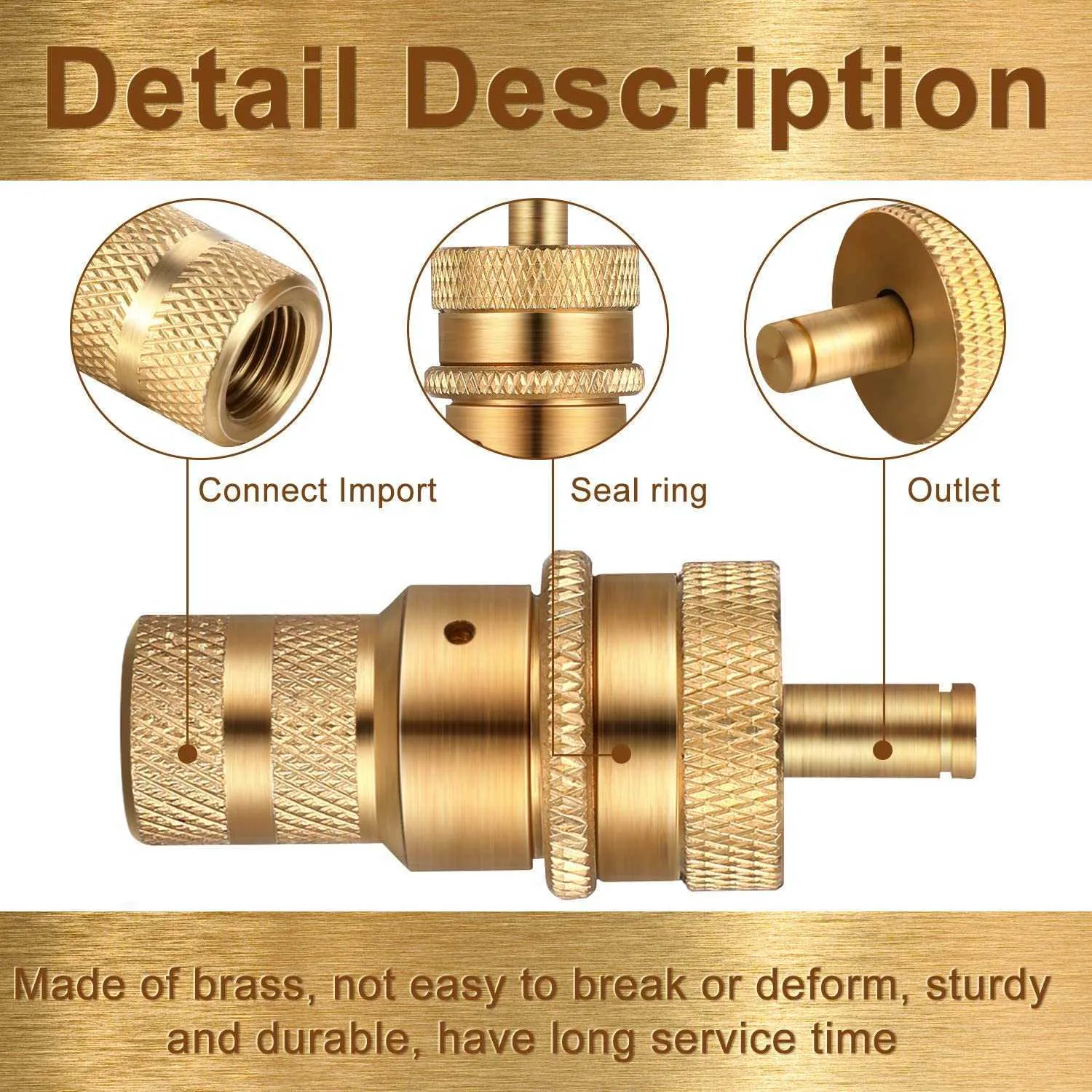 Universal Offroad Brass Tire Deflators Kit Automatic 630psi Tyre Tire Pressure Relief Deflators Bleeder Set 2107271962371