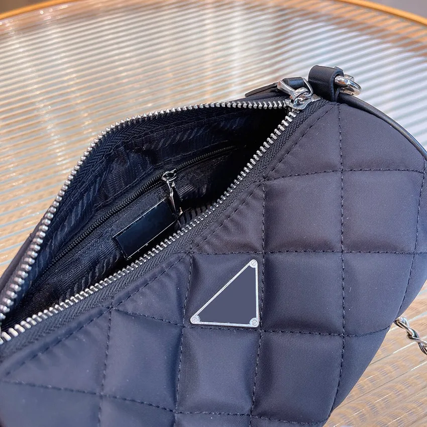 5A+mini Chain Crossbody Nylon Bags Pen container clutch Fashion Designer Shoulder Handbags Women`s Cylinder Bag with original box hand bag wholesale