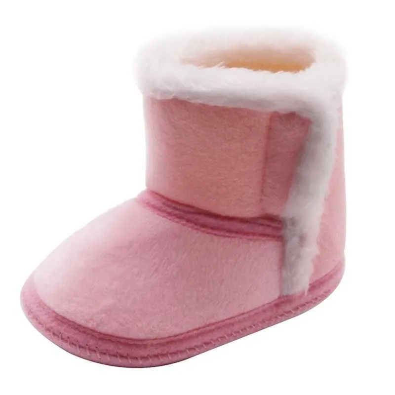Mignon hiver bébé bottes antidérapant filles garçons bottes de neige infantile chaud cuir fourrure chaussures enfant en bas âge enfants bottes imperméables 0-18m G1023