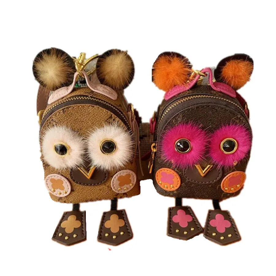 Modebrev Kvinnor Coin Purse Owl Mini Shoulder Messenger Bag Brand Designer Purses Plånböcker Key Chain Fashionable Söt Kvinna C177A