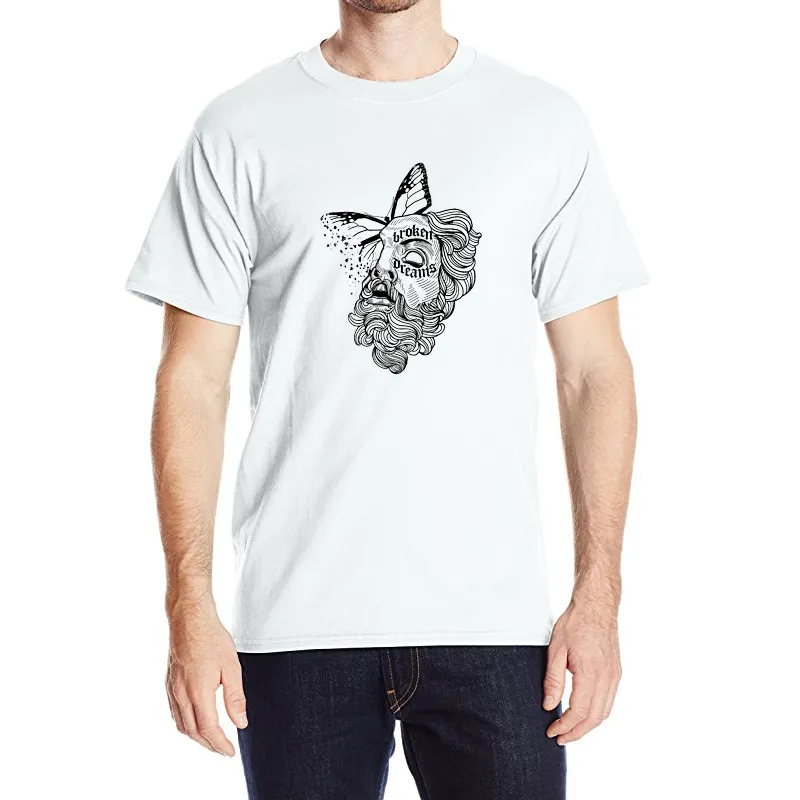 壊れた夢のアーティストの美学の男ティー原宿グランジスタイルコットン半袖特大Tシャツトップスユニセックス女性Y2K EMO 210518