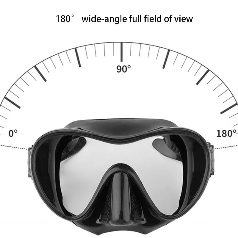 Stilglasögon silikon anti-dimma snorkling ramlös undervattens räddning simningsutrustning #w dykning masker289d