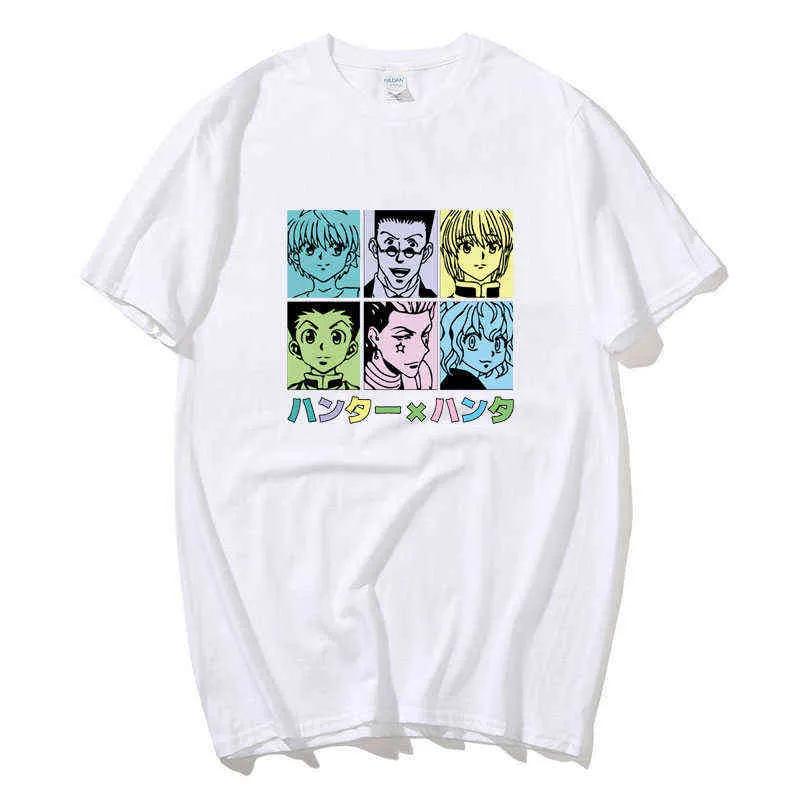 Hommes Femmes T-shirts Tops Kawaii Hunter X Hunter T-shirt Killua Zoldyck T-shirt Ras Du Cou Équipé Doux Anime Manga T-shirt Vêtements G1217