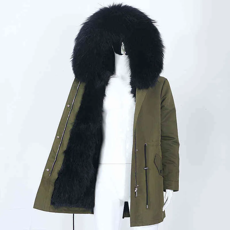 OFTBUY Men Waterproof Parka Real Fur Coat Winter Jacket Natural Fur Liner Detachable Thick Warm Outerwear Streetwear 211103