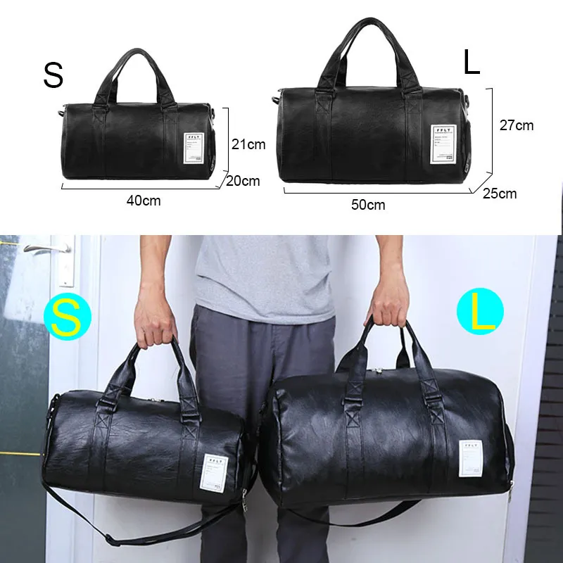 Travel Bag Carry on Luggage Duffel Bags Large PU Leather Tote Belt Weekend Crossbody Bag Overnight Solid sac de voyage XA88WC 2103217L