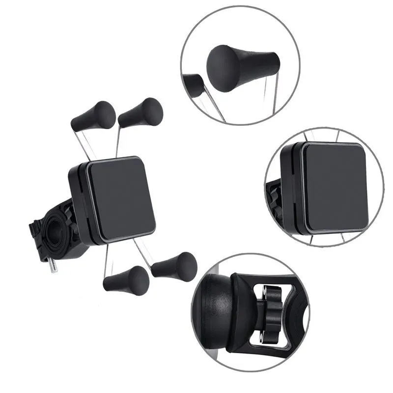 XMXCZKJ Accessoires Mobiles de vélo Support de Support X Support de Support de Moto pour téléphone Portable