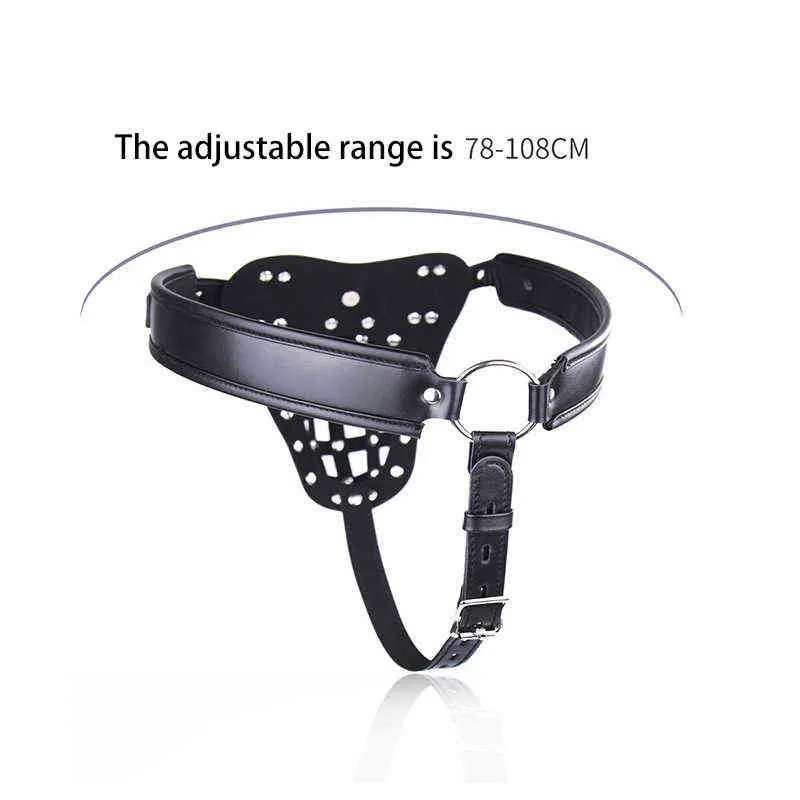 NXY Cockrangs PU Läder Male Chastity Cage Belt Device Byxor Underkläder Lås Penis Ringar BDSM Bondage Erotiska Sexleksaker För Män Vuxna Spel 18+ 1124