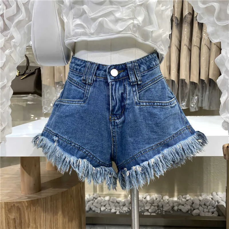 verkoop zomer vrouw denim shorts hoge taille gescheurde jeans mode sexy vrouwelijke s-2xl drop 210719