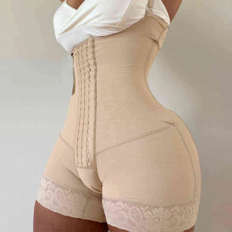 Kvinnors korsett Öppna byst mage kontroll Gorset Butt-lifting Shapewear Fajas Colombianas Skims Body Shaper Postpartum 220125