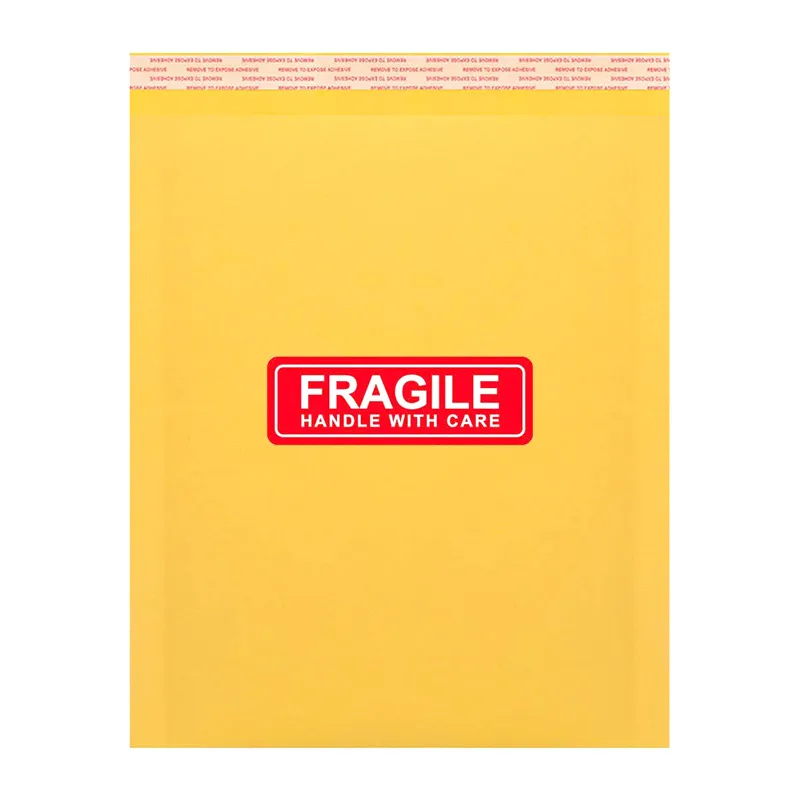 250 Etiketten „Fragile“-Aufkleber, 1 Rolle, 2,5 cm x 7 cm. Zerbrechlicher oder gebogener Griff mit Vorsicht, Warnung: Verpackung, Dankeschön-Versandetiketten-Aufkleber