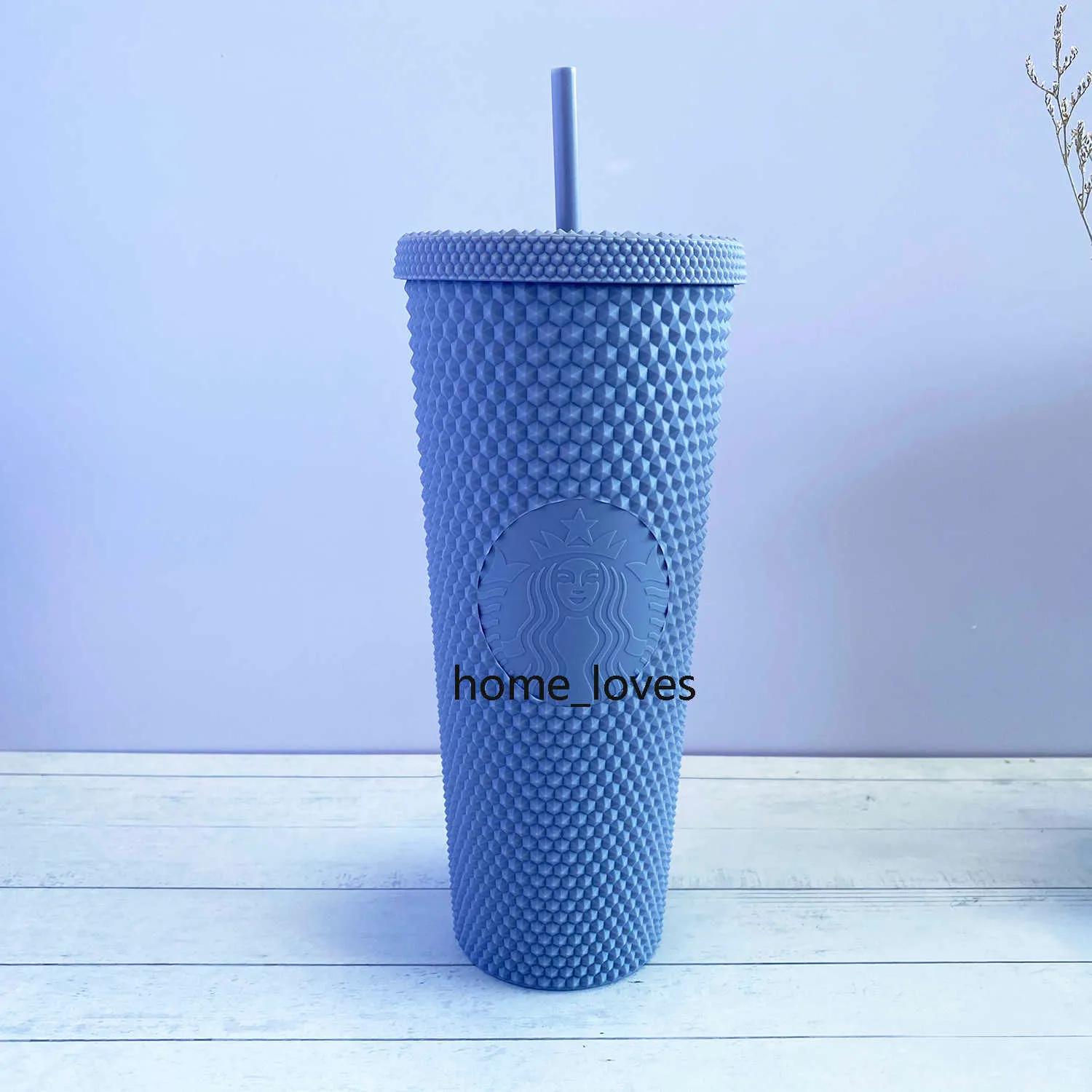 2021 Starbucks çivili fincan tumblers 710ml carbbie pembe mat siyah plastik kupalar ile sterawcv2ecv2e286b